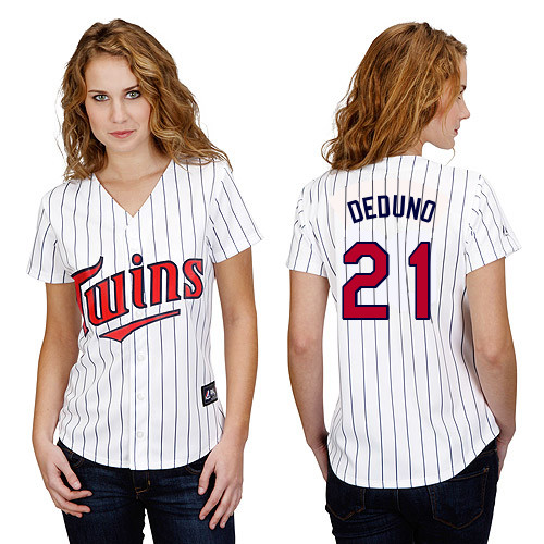 Samuel Deduno #21 mlb Jersey-Minnesota Twins Women's Authentic Home White Baseball Jersey